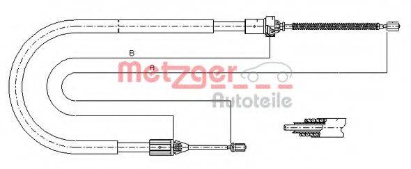 METZGER 116583 Трос, стоянкова гальмівна система