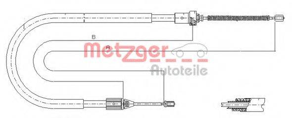 METZGER 116584 Трос, стоянкова гальмівна система
