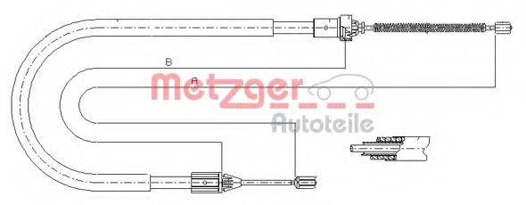 METZGER 116585 Трос, стоянкова гальмівна система