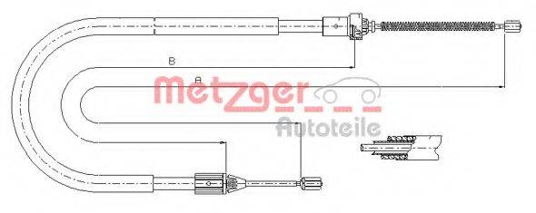METZGER 116586 Трос, стоянкова гальмівна система
