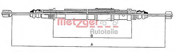 METZGER 116593 Трос, стоянкова гальмівна система