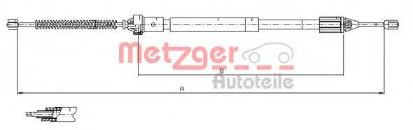 METZGER 116597 Трос, стоянкова гальмівна система