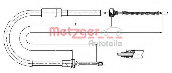 METZGER 116661 Трос, стоянкова гальмівна система