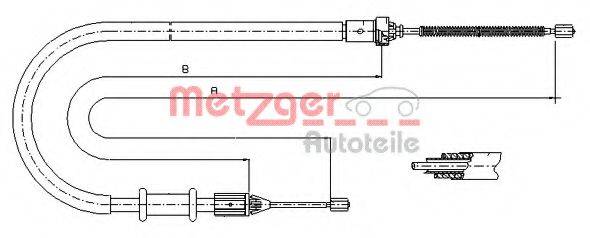 METZGER 116675 Трос, стоянкова гальмівна система