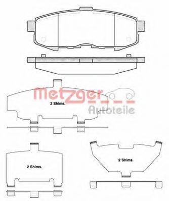 METZGER 24215 Комплект гальмівних колодок, дискове гальмо