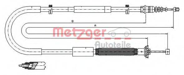 METZGER 120703 Трос, стоянкова гальмівна система
