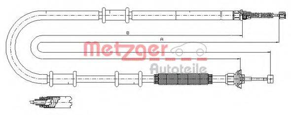 METZGER 120707 Трос, стоянкова гальмівна система