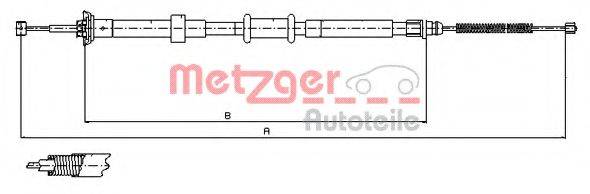 METZGER 120765 Трос, стоянкова гальмівна система