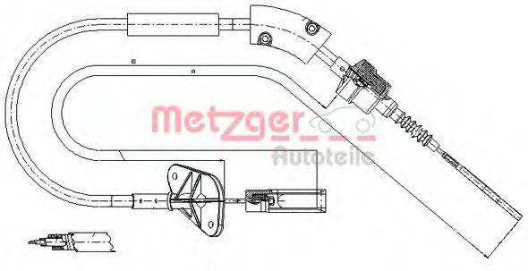 METZGER 127202 Трос, управління зчепленням