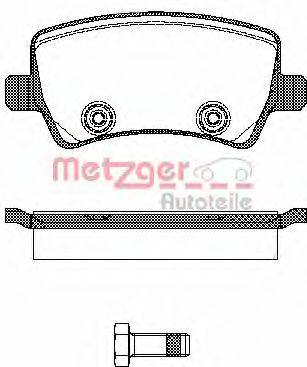 METZGER 123600 Комплект гальмівних колодок, дискове гальмо
