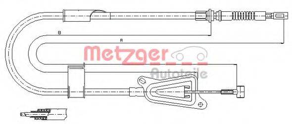METZGER 170123 Трос, стоянкова гальмівна система
