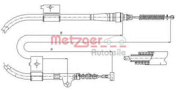 METZGER 170332 Трос, стоянкова гальмівна система