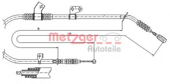 METZGER 170583 Трос, стоянкова гальмівна система