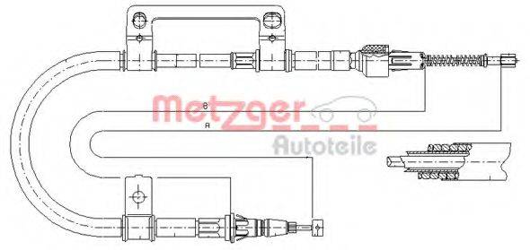 METZGER 170591 Трос, стоянкова гальмівна система
