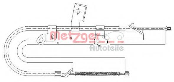 METZGER 171071 Трос, стоянкова гальмівна система