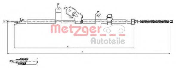METZGER 171081 Трос, стоянкова гальмівна система