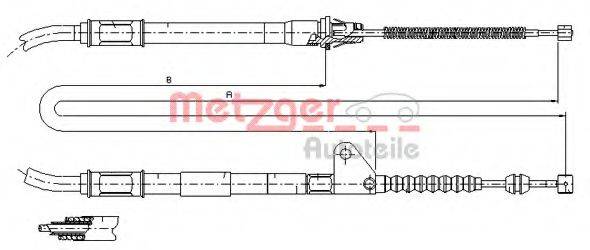 METZGER 171414 Трос, стоянкова гальмівна система