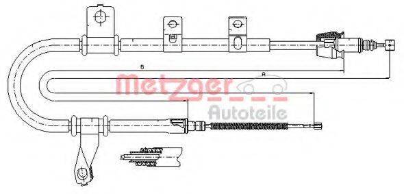 METZGER 172560 Трос, стоянкова гальмівна система