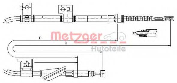 METZGER 174034 Трос, стоянкова гальмівна система