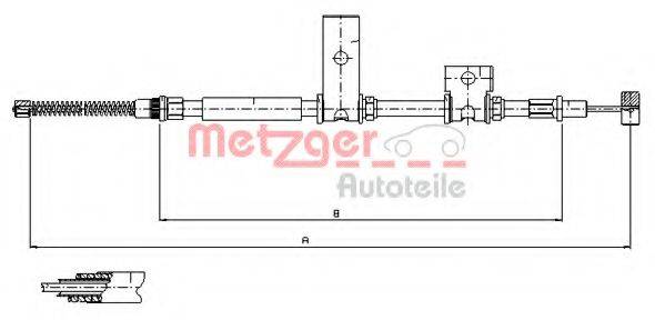 METZGER 175014 Трос, стоянкова гальмівна система