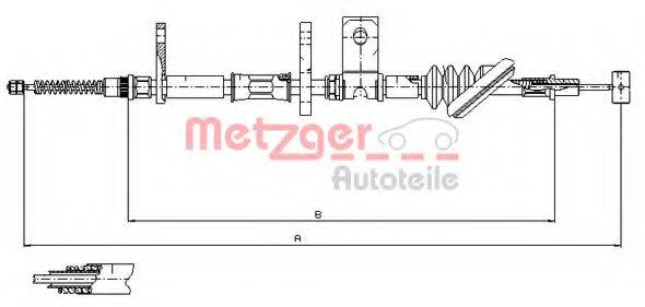 METZGER 175021 Трос, стоянкова гальмівна система