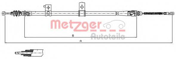 METZGER 176032 Трос, стоянкова гальмівна система