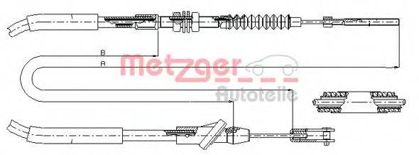 METZGER 186103 Трос, управління зчепленням