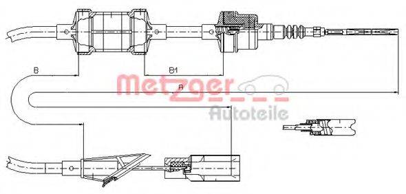 METZGER 41211 Трос, управління зчепленням