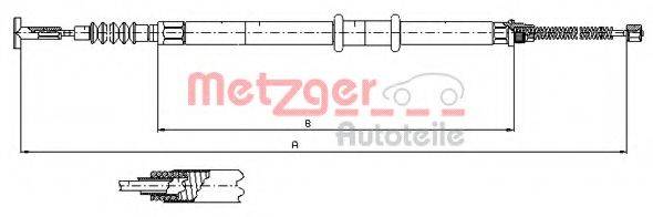 METZGER 49112 Трос, стоянкова гальмівна система
