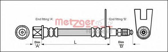 METZGER 4111160 Гальмівний шланг