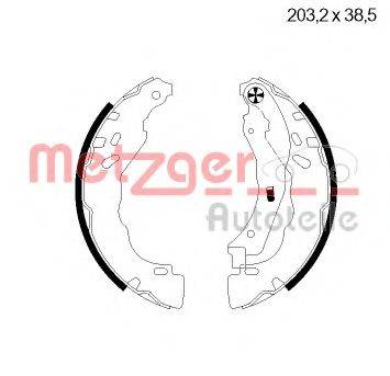 METZGER MG124 Комплект гальмівних колодок
