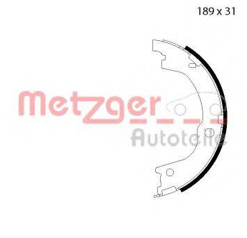 METZGER MG127 Комплект гальмівних колодок, стоянкова гальмівна система
