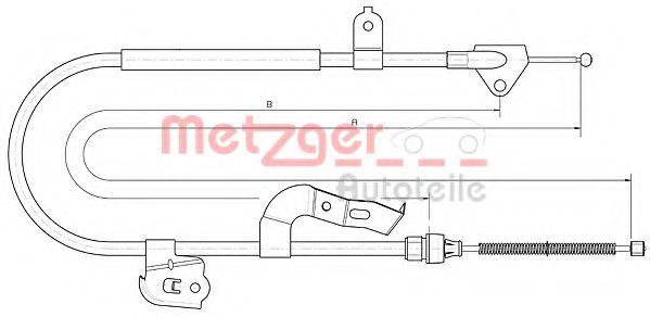 METZGER 104510 Трос, стоянкова гальмівна система