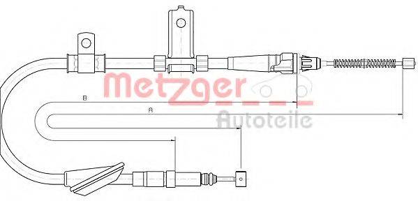 METZGER 105157 Трос, стоянкова гальмівна система