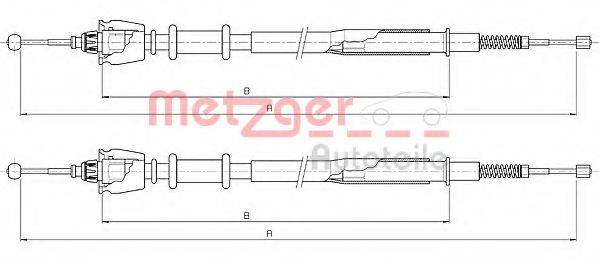 METZGER 105235 Трос, стоянкова гальмівна система