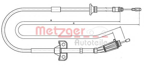 METZGER 108189 Трос, стоянкова гальмівна система