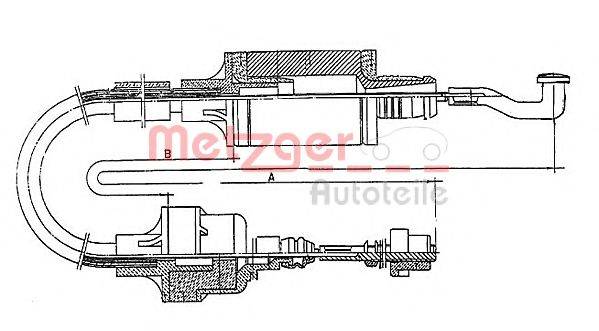 METZGER 112552 Трос, управління зчепленням