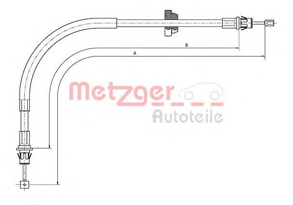 METZGER 115571 Трос, стоянкова гальмівна система