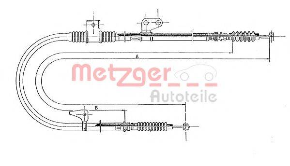 METZGER 170571 Трос, стоянкова гальмівна система
