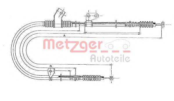 METZGER 170572 Трос, стоянкова гальмівна система