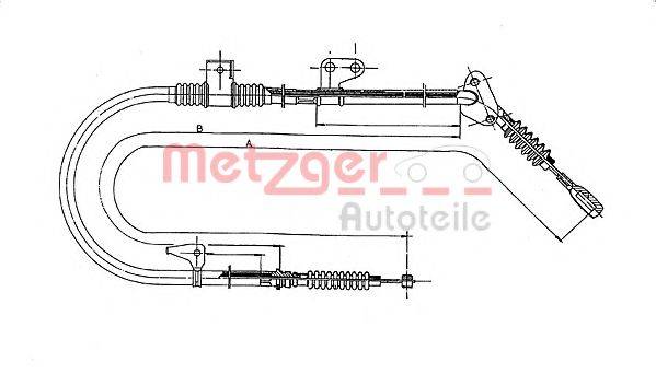 METZGER 170582 Трос, стоянкова гальмівна система