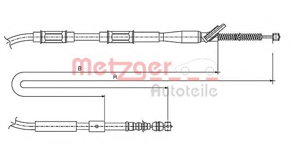 METZGER 171446 Трос, стоянкова гальмівна система