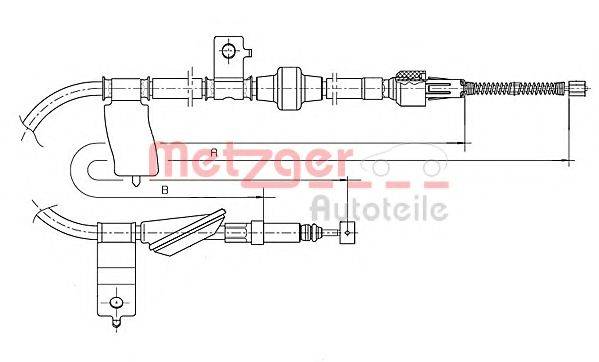METZGER 174015 Трос, стоянкова гальмівна система