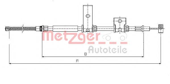 METZGER 175013 Трос, стоянкова гальмівна система
