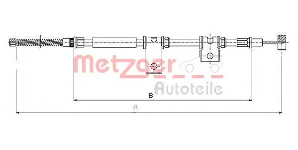 METZGER 175016 Трос, стоянкова гальмівна система