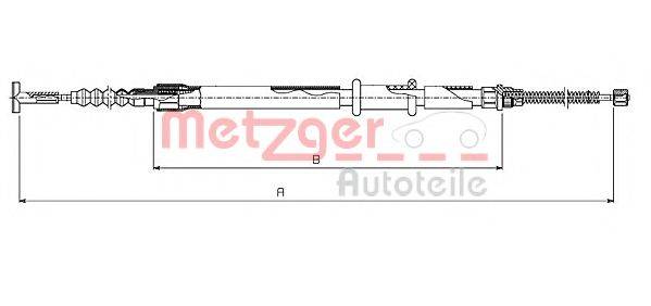 METZGER 63110 Трос, стоянкова гальмівна система