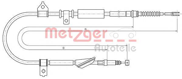 METZGER 105238 Трос, стоянкова гальмівна система