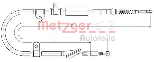 METZGER 105239 Трос, стоянкова гальмівна система