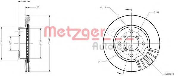 METZGER 6110332 гальмівний диск