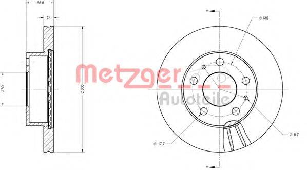 METZGER 6110438 гальмівний диск